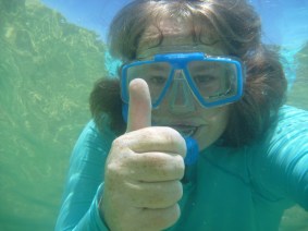 Wendy snorkelling